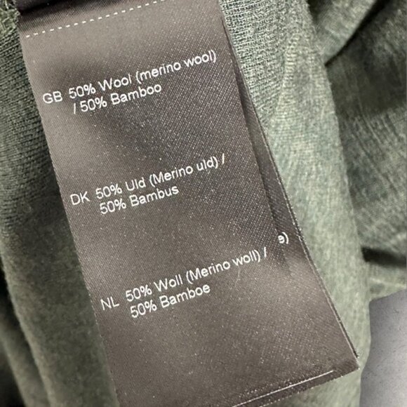 NWT Samsoe 50% Merino Wool 50% Bamboo Green Lightweight Sweater Mens Size XXL - Picture 11 of 12
